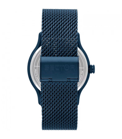 Orologio SECTOR uomo 660 datario acciaio mesh blu
