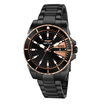 Orologio SECTOR uomo 450 datario acciaio total black