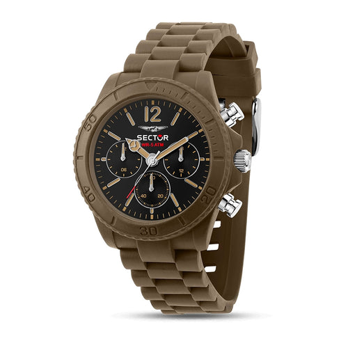 Orologio SECTOR uomo Diver 42 mm multi gomma marrone / nero