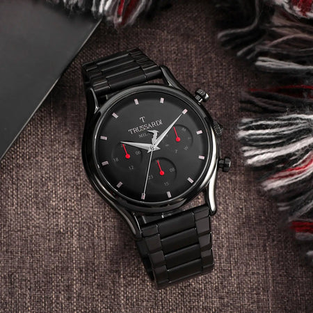 Orologio TRUSSARDI uomo T-light multi funzione total black