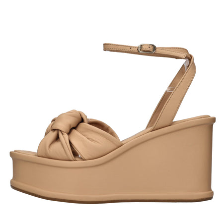 Elvio Zanon Scarpe con Tacco Beige da donna