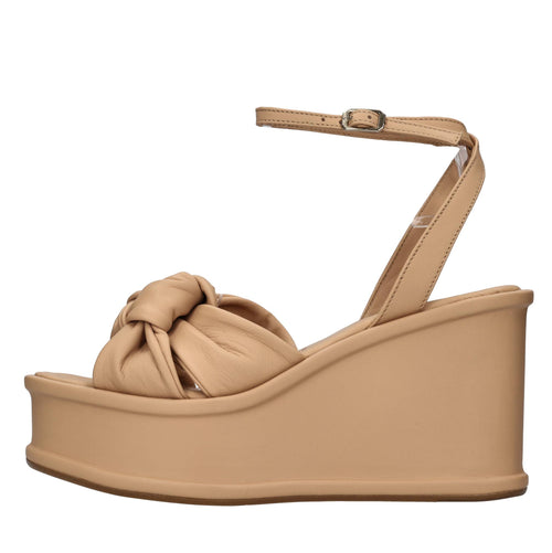 Elvio Zanon Scarpe con Tacco Beige da donna