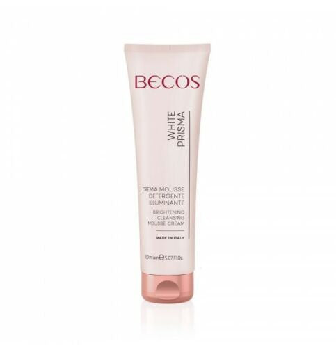 Becos white prima crema mousse detergente illuminante 150ml