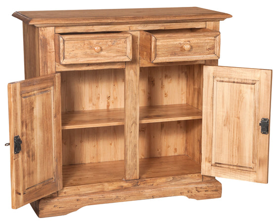 Biscottini Credenza Country legno tiglio naturale 110x45x103 Made Italy Biscottini