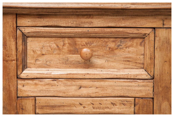 Biscottini Credenza Country legno tiglio naturale 110x45x103 Made Italy Biscottini