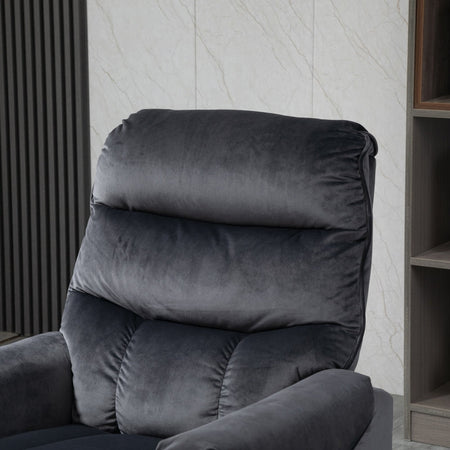 poltrona anziani disabili elettrica alza persona soggiorno salotto poltrona letto relax massaggiante con telecomando punti massaggio vibrazione riscaldante alzata assistita massaggi imbottita velluto grigio poltrone elettriche R5B713-090V90CGGG7