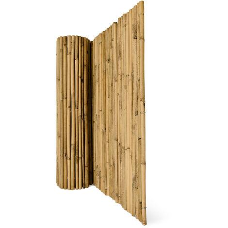 Arella in canne di bamboo naturale Ø 10 mm, stuoia ombreggiante per recinzioni