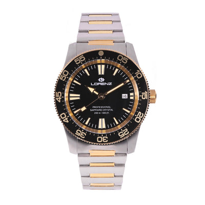 Orologio LORENZ uomo Shark 4 datario acciaio bicolore / 200 metri
