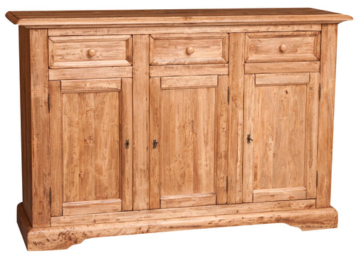Biscottini Biscottini Credenza Country legno massello tiglio naturale 156x45x103 Made in