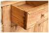 Biscottini Credenza Country in legno massello di tiglio finitura naturale L156xPR45xH103 cm. Made in Italy