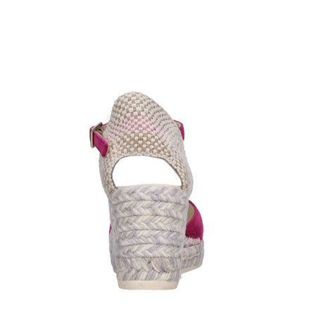 Espadrilles Scarpe con Tacco Fucsia da donna