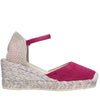 Espadrilles Scarpe con Tacco Fucsia da donna