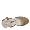 Espadrilles Scarpe con Tacco Beige da donna