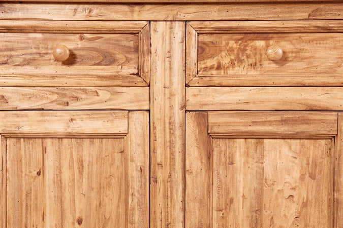 Biscottini Credenza Country Biscottini legno massello tiglio finitura naturale 202x45x103