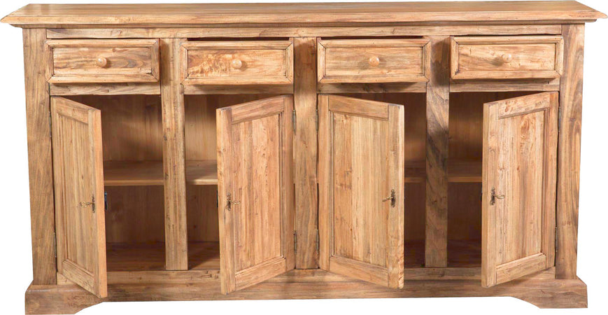 Biscottini Credenza Country Biscottini legno massello tiglio finitura naturale 202x45x103