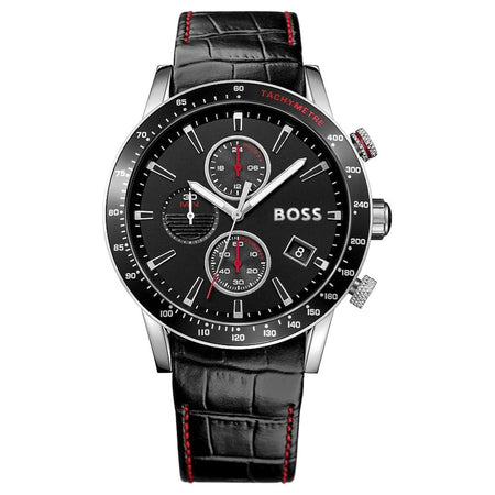 BOSS Orologio con Cronografo al Quarzo da uomo con cinturino in pelle Nero - 1513390
