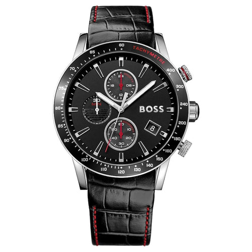 BOSS Orologio con Cronografo al Quarzo da uomo con cinturino in pelle Nero - 1513390
