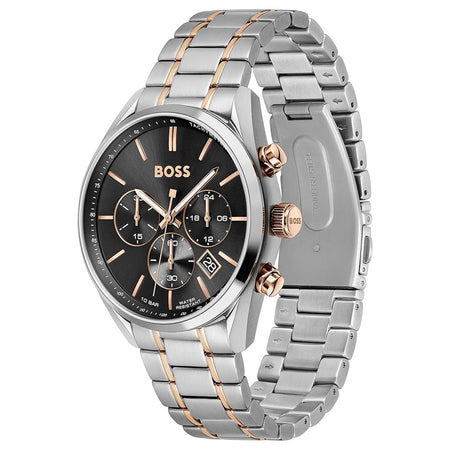 Orologio Da Uomo Hugo Boss Champion In Acciaio Inossidabile Analogico Con Quadrante Nero-1513819
