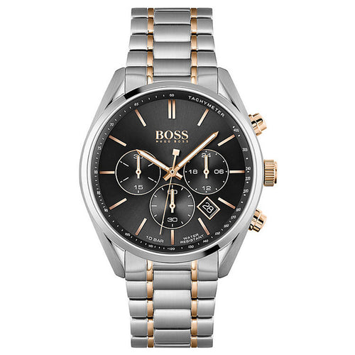 Orologio Da Uomo Hugo Boss Champion In Acciaio Inossidabile Analogico Con Quadrante Nero-1513819