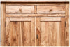 Biscottini Credenza Vetrina Biscottini legno massello tiglio 107x43x238 naturale Made Italy