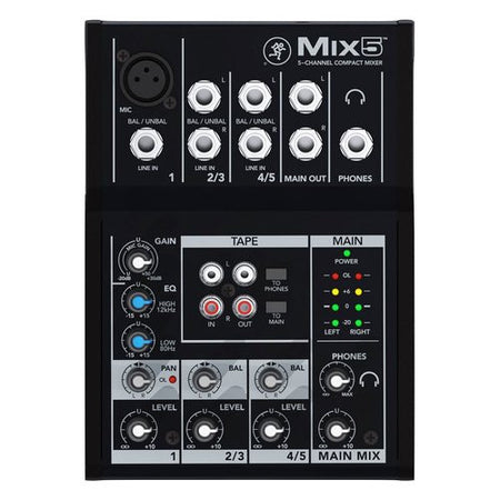 Mixer disc jockey Mackie MIX5 MIX SERIES 5 Black