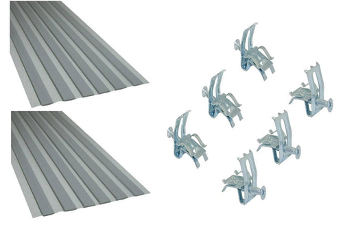 8 Ganci Staffe + 2 Pz Stucco Pasta Fissaggio Lavelli Acciaio Inox Universale Lc50