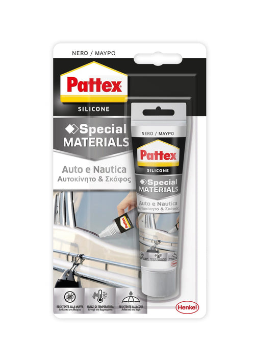 SILICONE ACETICO ' AUTO - NAUTICA' PATTEX ml.60 COLORE NERO