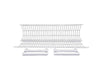SCOLAPIATTI CM 86 PLASTIFICATO BIANCO PORTAPIATTI SUPPORTI OMAGGIO FER 72625