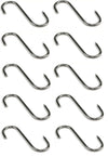 GANCIO DA MACELLAIO ø mm.9 x 200 INOX 10 PZ ALIMENTI INSACCATI CARNE FERR 88633