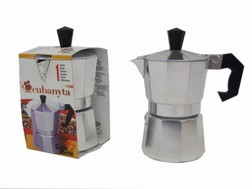 CUBANITA CAFFETTIERA CAFFE' 1 TAZZE IN ALLUMINIO PRA 090668