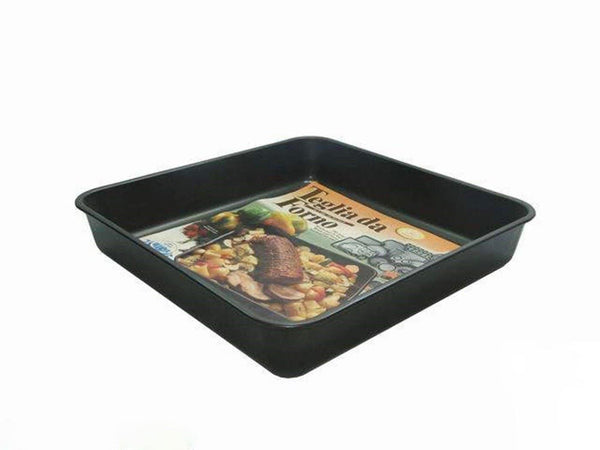 TEGLIA SFORNATUTTO TESTO FORNO STUFA CM 34 X 34 X 6 ANTIADERENTE PRA 416102