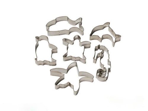 STAMPO TAGLIA BISCOTTI 6 DECORI FORME MARE PRA 480132