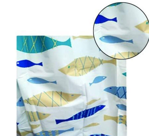 TENDA PVC PEVA 'PESCI' cm.240 x 200 h DOCCIA VASCA NO BASTONE FERR 319638
