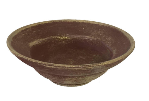 MINI VASO IN TERRACOTTA MARRONE DIAM cm 15 X h 6 Bx base 6,5 CA 13