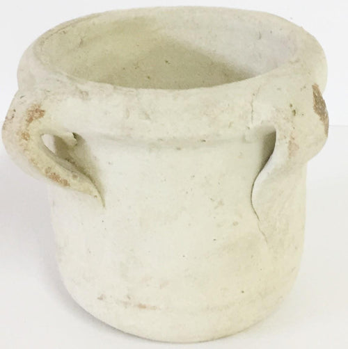 MINI VASO IN TERRACOTTA BIANCO FINITURA GREZZA DIAM cm CM 11 X 15 h 10 CA 17