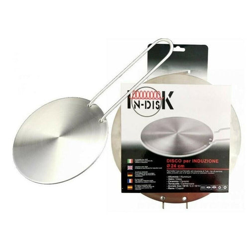 PIASTRA RADIANTE DISCO DIFFUSORE INDUZIONE VETROCERAMICA Ø cm 24 IN ACCIAIO