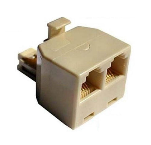 ADATTATORE DA SPINA MODULARE 8/8 A 2 PRESE MODULARI 8/8 1 pezzo COLORE AVORIO