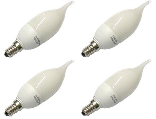 4 LAMPADINE BASSO CONSUMO E 14 DA 6 W RESA 35 W LUCA CALDA COLPO DI VENTO