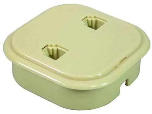 PRESA TELEFONICA DA MURO ATTACCO 2 PLUG COLORE AVORIO TELEFONO FE 7078