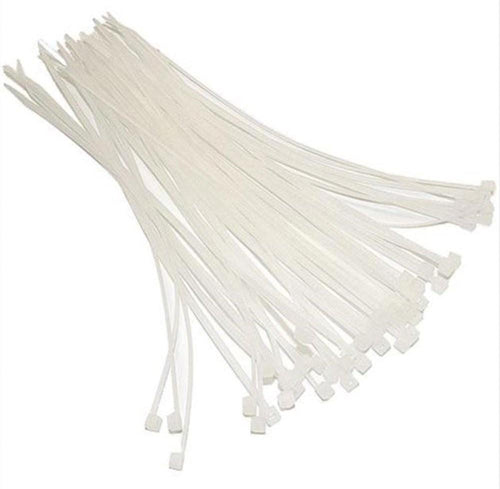 100 FASCETTE AUTOSERRANTI NYLON BIANCHE MM.9,0x760 CABLAGGIO CAVI FERR 297929