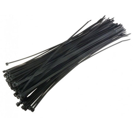 100 FASCETTE AUTOSERRANTI NYLON NERE 4,8x200 CABLAGGIO CAVI FERR 91367