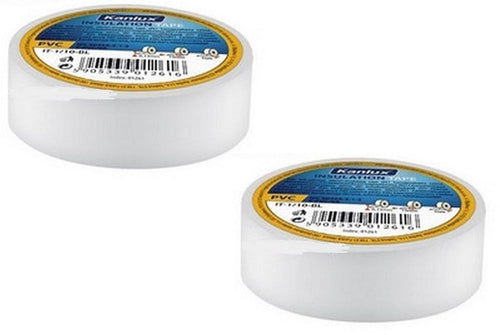 NASTRO ISOLANTE 2 pz COLORE BIANCO 10 MT LARGO MM 15 ELETTRICITA CASA CAMPEGGIO