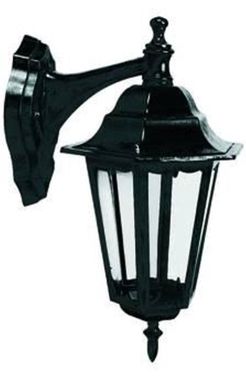 LANTERNA LAMPADA BERLINO ALLUMINIO NERA BRACCIO SUPERIORE MM 265 FERR 8358