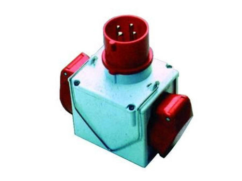 FANTON ADATTATORE INDUSTRIALE 380V CON SPINA E 2 PRESE CEE IP44 FER 87292