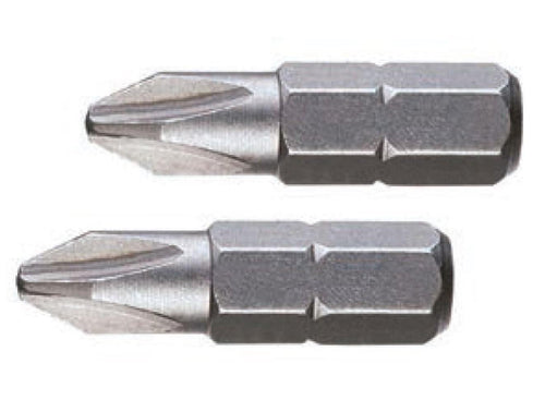 INSERTI A CROCE PHILIPS IN BLISTER 2 PZ PER AVVITATORE mm.25 PH 2 FERR 173049