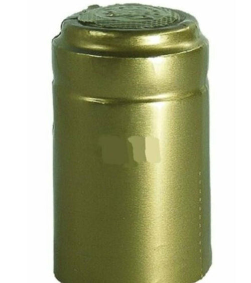 CAPSULE COLORE ORO TERMORETRAIBILI BOTTIGLIE SPUMANTE 100 PZ Ø 33 X H 55 MM