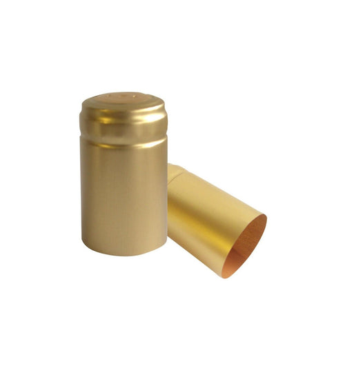 CAPSULE COLORE ORO TERMORETRAIBILI BOTTIGLIE VINO 100 PZ mm.31x55 -