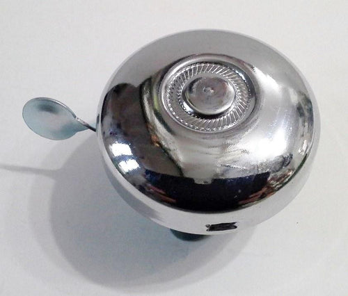 CAMPANELLO in METALLO CROMATO INOX PER BICICLETTA UNIVERSALE BICI CICLO BC 24