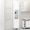 Mobile Colonna Armadietto Salvaspazio da Bagno 4 Ripiani Interni 2 Ante H179cm