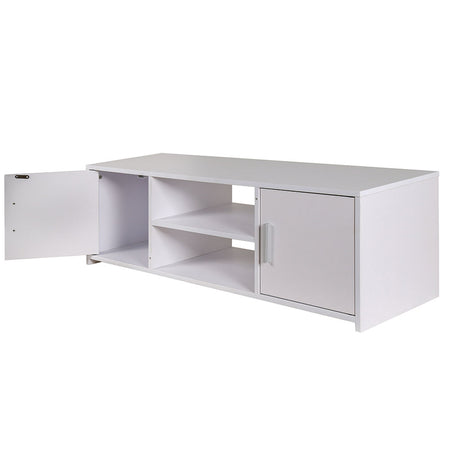 Mobile TV in Legno mdf Bianco Moderno con Ante e Scomparti Porta tv Salotto